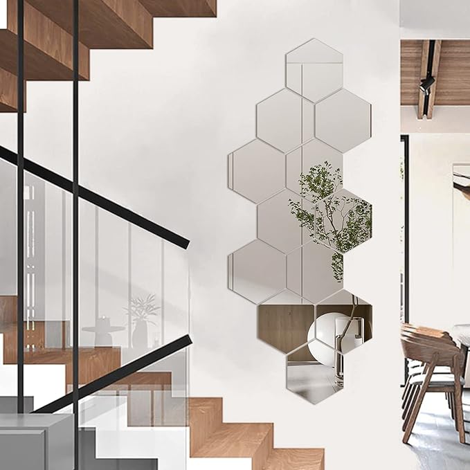 ✨💎 Set de 10 Espejos Hexagonales Decorativos 💎✨