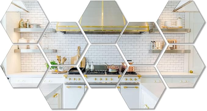 ✨💎 Set de 10 Espejos Hexagonales Decorativos 💎✨